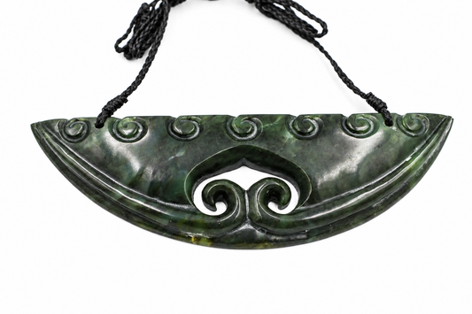 New Zealand Greenstone Breastplate with Koru - JP213