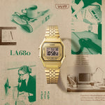 Casio ladies Digital Gold face GP LA680WGA-9D