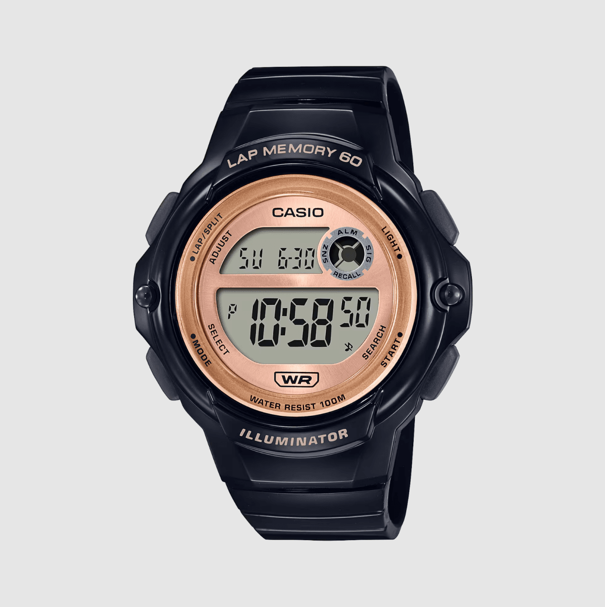 Casio Ladies Sporty Brown/Black Watch - LWS1200H-1A