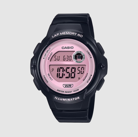 Casio Ladies Sporty Pink/Black Watch - LWS1200H-1A2