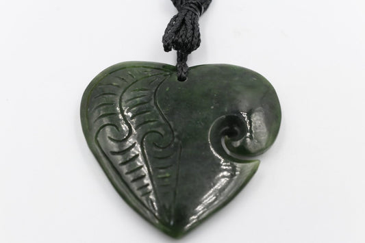 Greenstone Heart with Koru