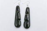 New Zealand Greenstone Drop Koru Earrings