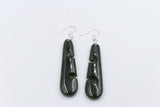 New Zealand Greenstone Drop Koru Earrings