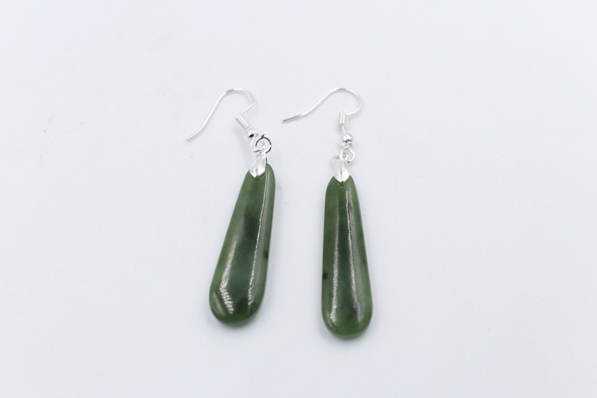 NZ Greenstone Drop Earrings