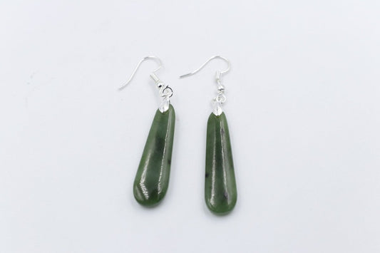 NZ Greenstone Drop Earrings