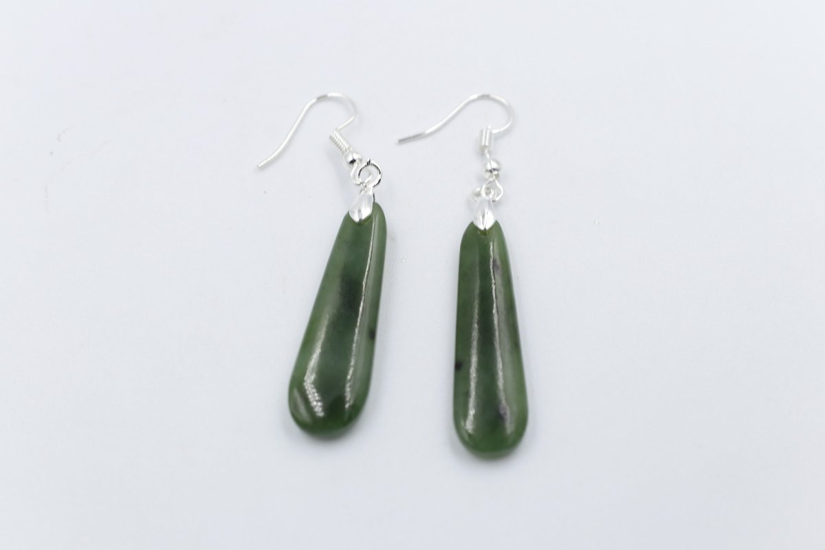 NZ Greenstone Drop Earrings