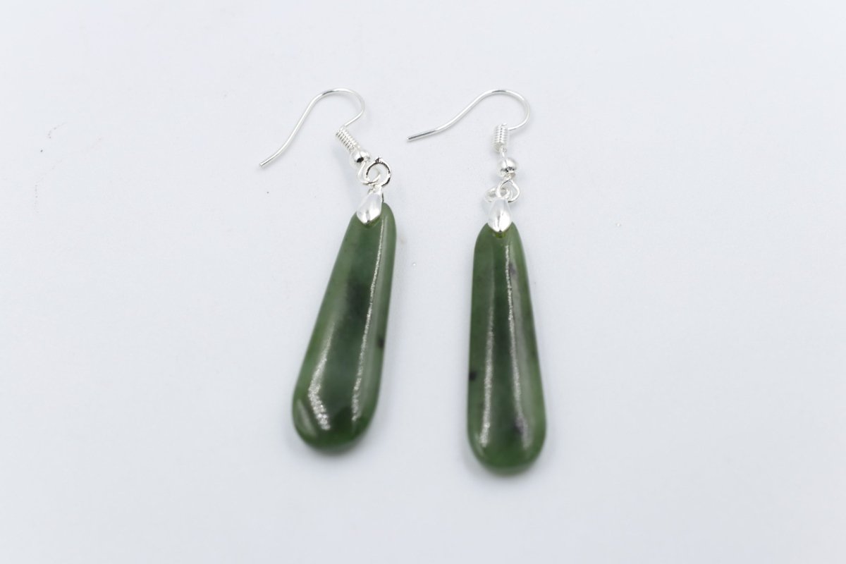NZ Greenstone Drop Earrings