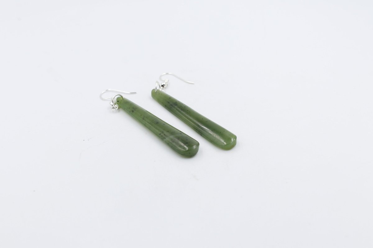 New Zealand Greenstone Drop Earrings GE005