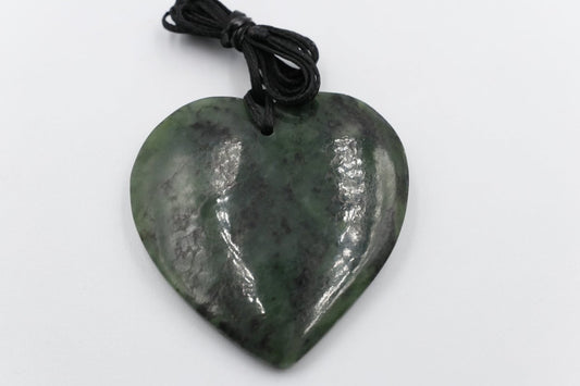 New Zealand Greenstone Heart 50mm
