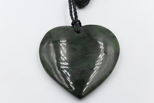 New Zealand Greenstone Heart 60mm