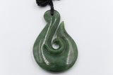 Large Greenstone Fish Hook 90mm