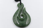 Large New Zealand Greenstone Fish Hook 90mm