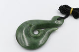 Large New Zealand Greenstone Fish Hook 90mm