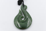 Large New Zealand Greenstone Fish Hook 90mm
