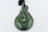 Large Greenstone Fish Hook 90mm