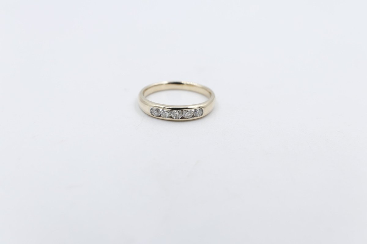 9ct Gold Diamond 5 stone Channel set Ring 0.35ct SYR1944