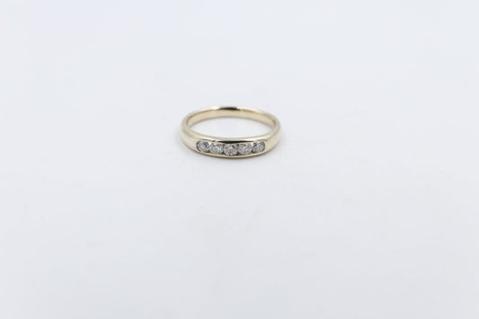 9ct Gold Diamond 5 stone Channel set Ring 0.35ct SYR1944