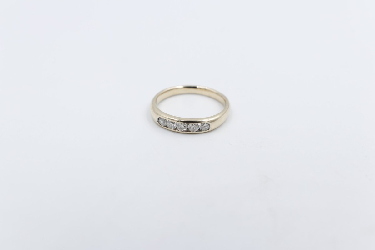 9ct Gold Diamond 5 stone Channel set Ring 0.35ct SYR1944