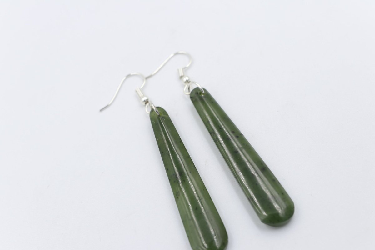 New Zealand Greenstone Drop Earrings GE008GT