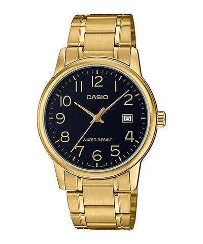 Casio Classic Date Gold Tone watch MTP-V002G-1B
