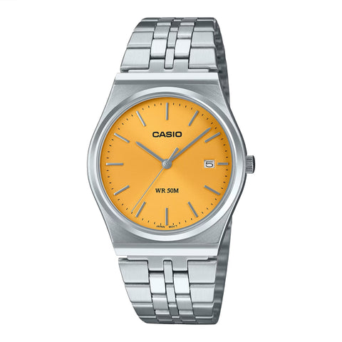 Casio steel strap silver Tone  watch MTP-B145D-9AV