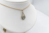 9ct Gold Blue Topaz & Diamond Pendent SYP3236