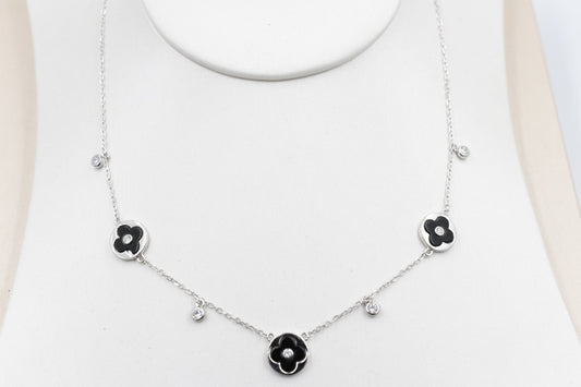 Stg Silver Motif Design Necklace 42 to 45cm