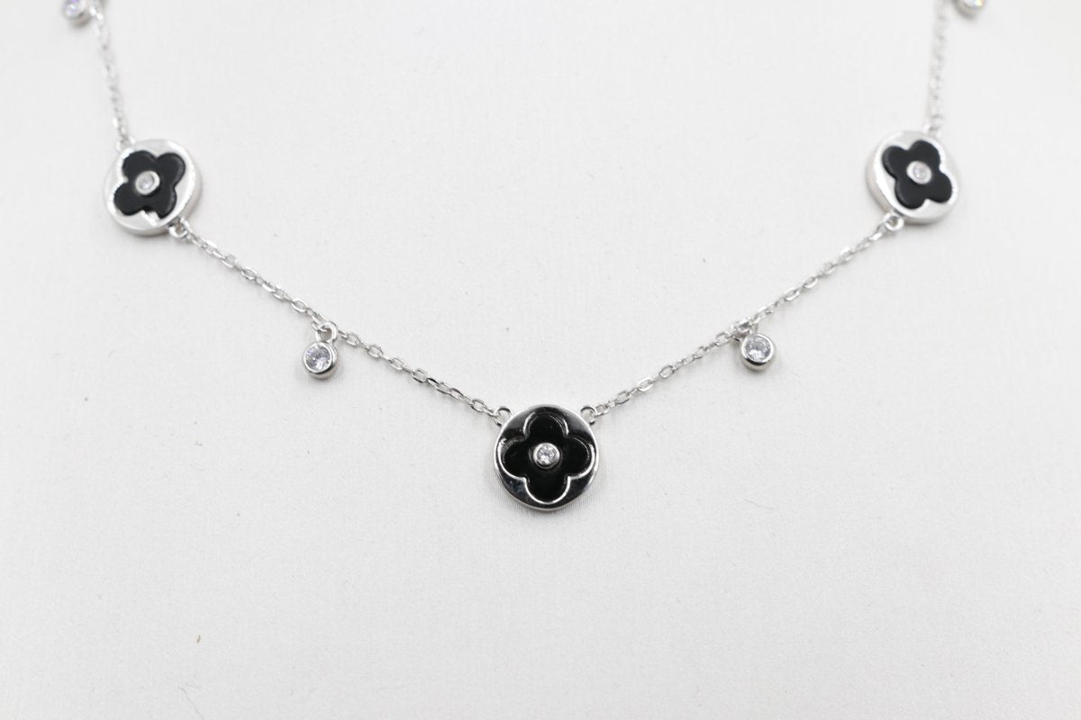 Stg Silver Motif Design Necklace 42 to 45cm