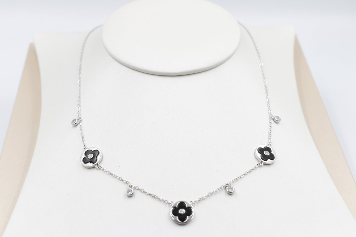 Stg Silver Motif Design Necklace 42 to 45cm