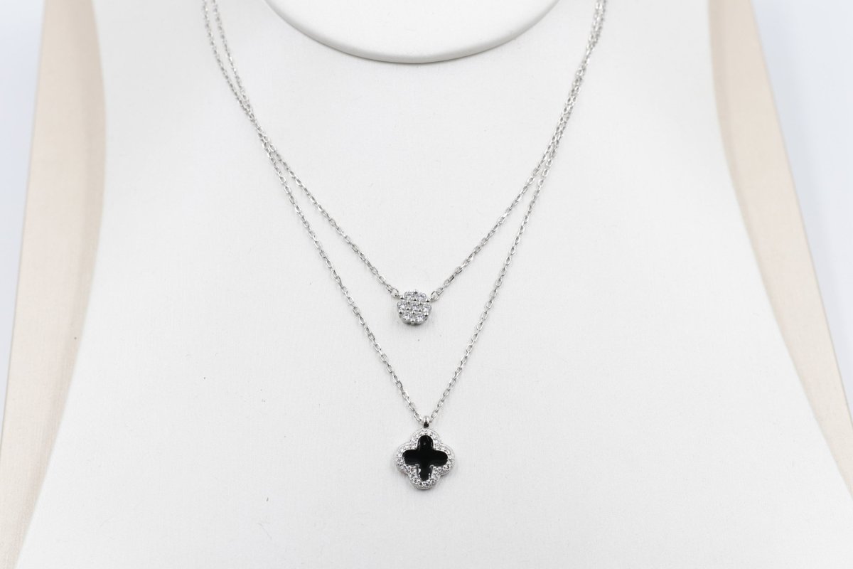Stg Silver Motif Design Necklace 42 to 45cm
