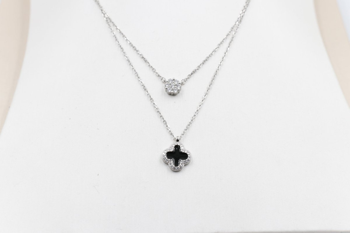 Stg Silver Motif Design Necklace 42 to 45cm