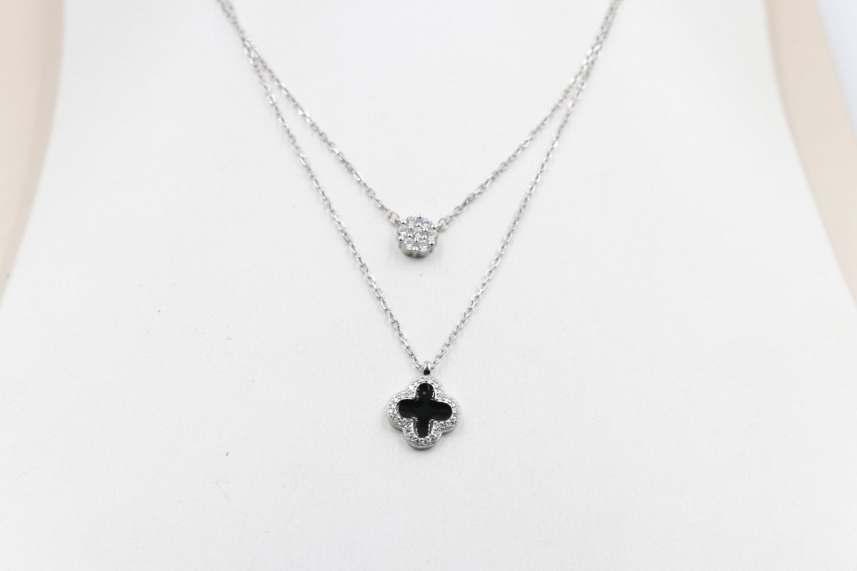 Stg Silver Motif Design Necklace 42 to 45cm