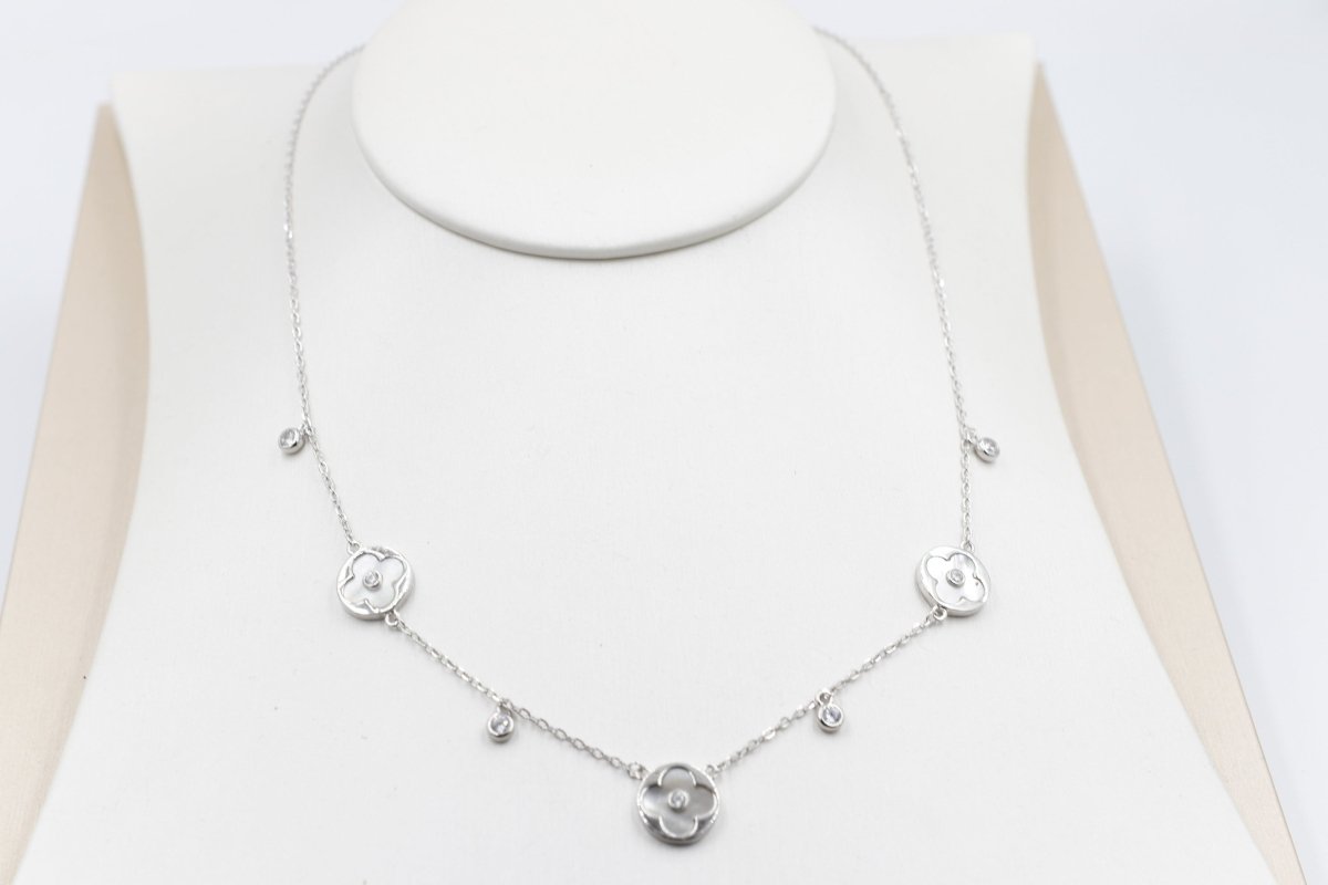 Stg Silver Motif Design Necklace 42 to 45cm