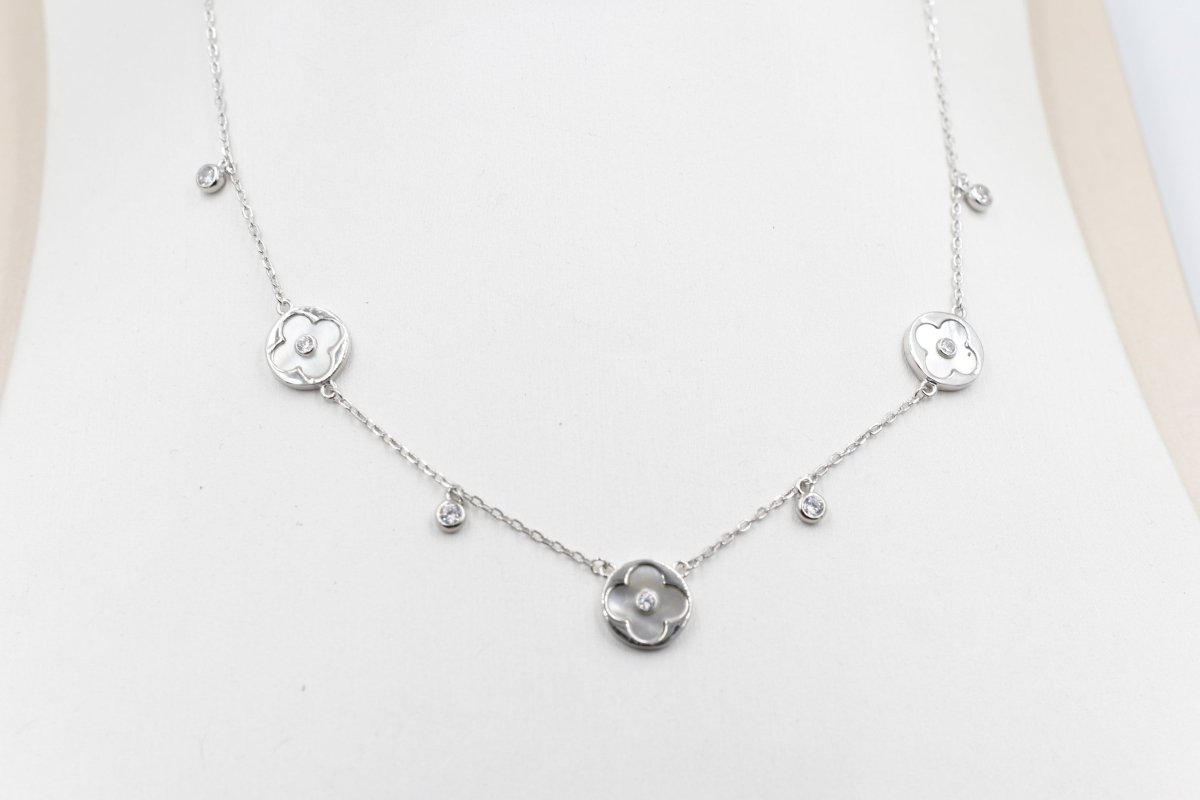 Stg Silver Motif Design Necklace 42 to 45cm