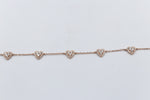 Stg Silver Fine Bracelet with Rose Gold Plate