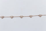 Stg Silver Fine Bracelet with Rose Gold Plate