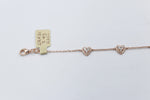 Stg Silver Fine Bracelet with Rose Gold Plate