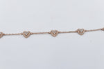 Stg Silver Fine Bracelet with Rose Gold Plate