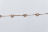 Stg Silver Fine Bracelet with Rose Gold Plate