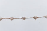 Stg Silver Fine Bracelet with Rose Gold Plate