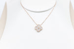 Stg Silver rose Gold Plate  Necklace with Motif IRA07