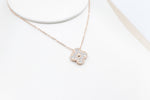 Stg Silver rose Gold Plate  Necklace with Motif IRA07