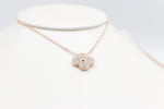 Stg Silver rose Gold Plate  Necklace with Motif IRA07