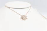 Stg Silver rose Gold Plate  Necklace with Motif IRA07