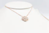 Stg Silver rose Gold Plate  Necklace with Motif IRA07