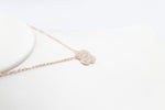 Stg Silver rose Gold Plate  Necklace with Motif IRA07