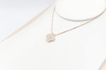 Stg Silver rose Gold Plate  Necklace with Motif IRA07