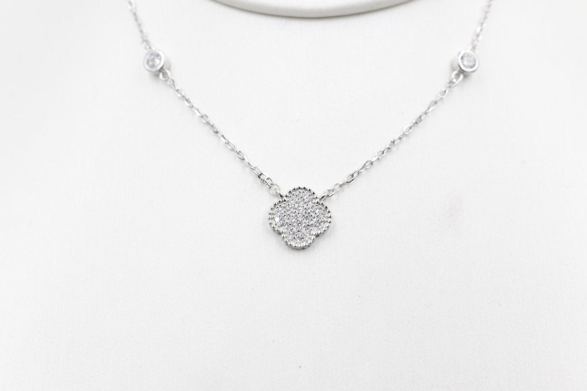 Stg Silver Necklace and Earring set with Motif IRA05
