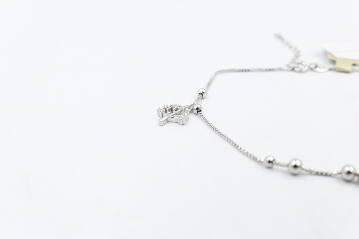 Stg Silver Anklet 25 to 29cm IRA2