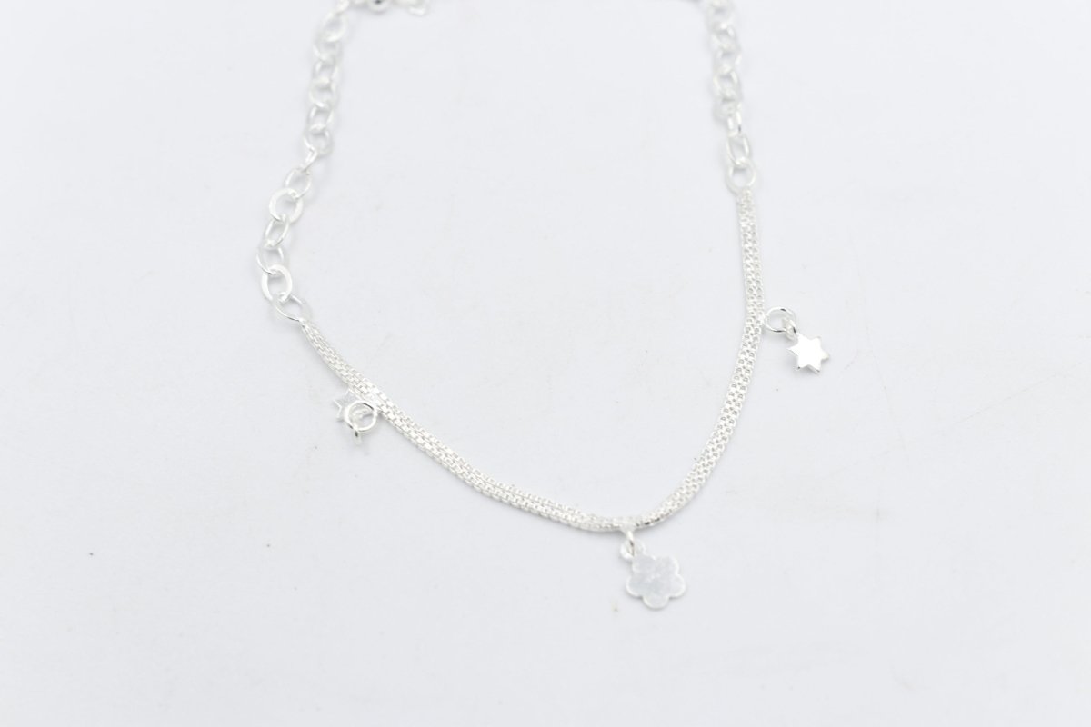 Stg Silver Anklet 25 to 29cm IRA41